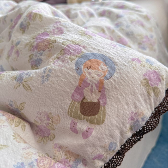 91家纺网 家纺一手货源 找家纺 优承佳生活馆 2026新款云感双层纱抗菌夏被夏凉被空调被 甜心宝贝