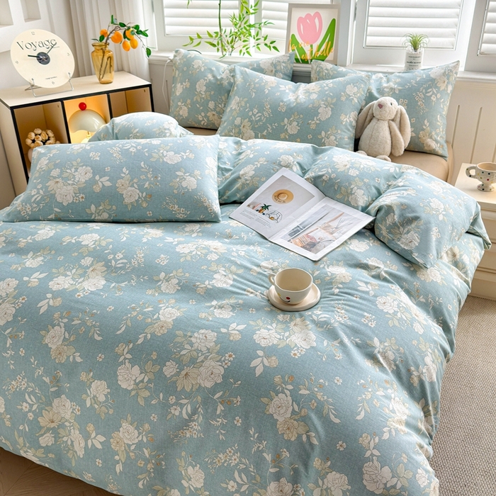 91家纺网 家纺一手货源 找家纺 黛妮雅 2026新款AB版全棉印花单被套床单枕套 送买家秀 清影