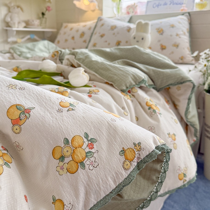 91家纺网 家纺一手货源 找家纺 优承佳生活馆 2026新款云感双层纱抗菌夏被夏凉被空调被 橘子海