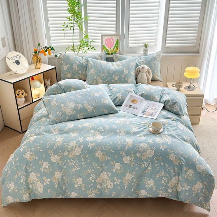 91家纺网 家纺一手货源 找家纺 黛妮雅 2026新款AB版全棉印花单被套床单枕套 送买家秀 清影