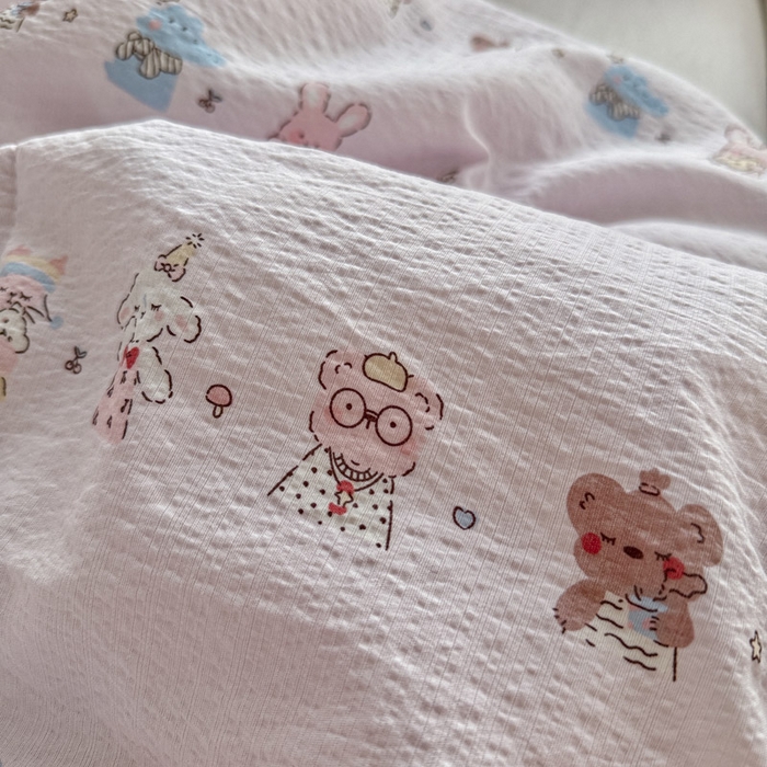 91家纺网 家纺一手货源 找家纺 优承佳生活馆 2026新款云感双层纱抗菌夏被夏凉被空调被 趣多多