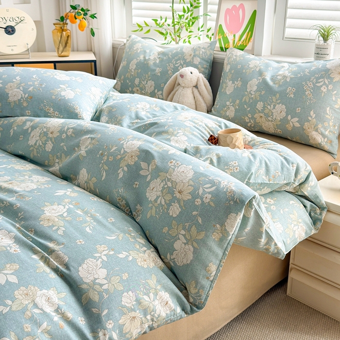 91家纺网 家纺一手货源 找家纺 黛妮雅 2026新款AB版全棉印花单被套床单枕套 送买家秀 清影