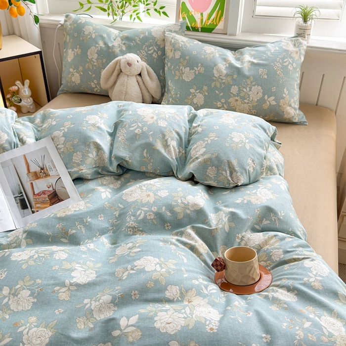 91家纺网 家纺一手货源 找家纺 黛妮雅 2026新款AB版全棉印花单被套床单枕套 送买家秀 清影