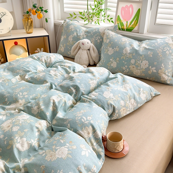91家纺网 家纺一手货源 找家纺 黛妮雅 2026新款AB版全棉印花单被套床单枕套 送买家秀 清影