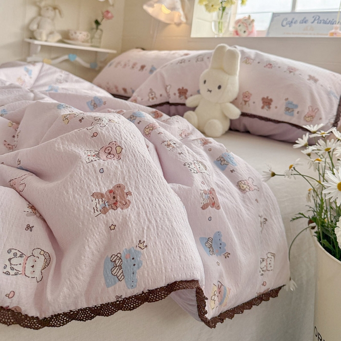 91家纺网 家纺一手货源 找家纺 优承佳生活馆 2026新款云感双层纱抗菌夏被夏凉被空调被 趣多多