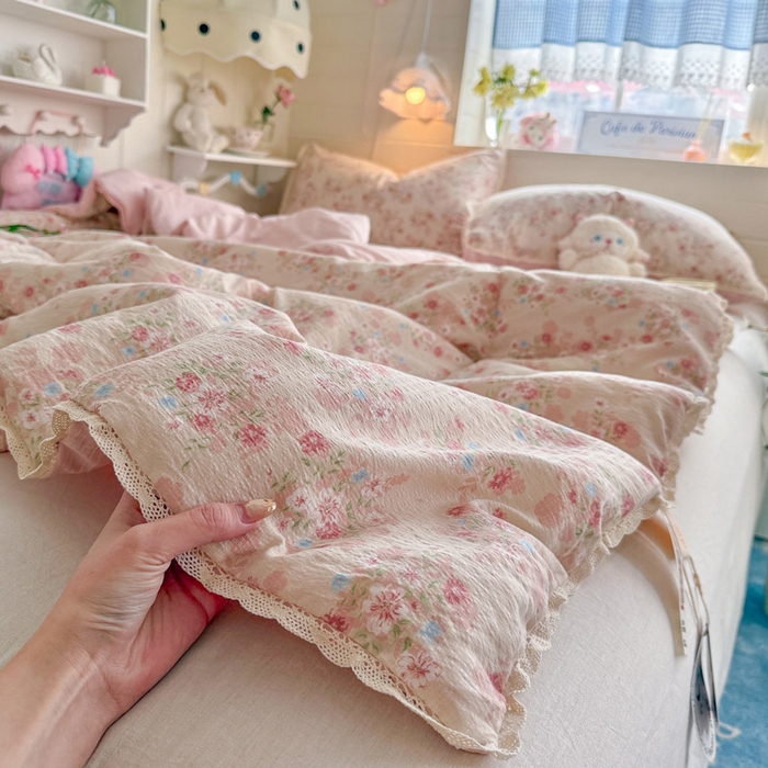 91家纺网 家纺一手货源 找家纺 优承佳生活馆 2026新款云感双层纱抗菌夏被夏凉被空调被 相思粉韵