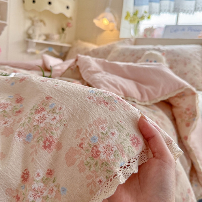 91家纺网 家纺一手货源 找家纺 优承佳生活馆 2026新款云感双层纱抗菌夏被夏凉被空调被 相思粉韵