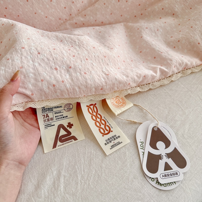 91家纺网 家纺一手货源 找家纺 优承佳生活馆 2026新款云感双层纱抗菌夏被夏凉被空调被 粉樱漫语