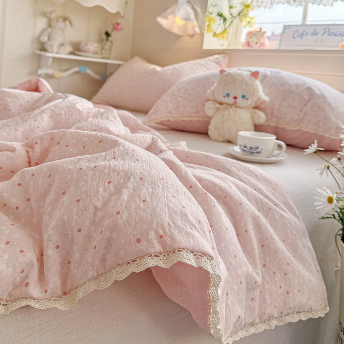 91家纺网 家纺一手货源 找家纺 优承佳生活馆 2026新款云感双层纱抗菌夏被夏凉被空调被 粉樱漫语