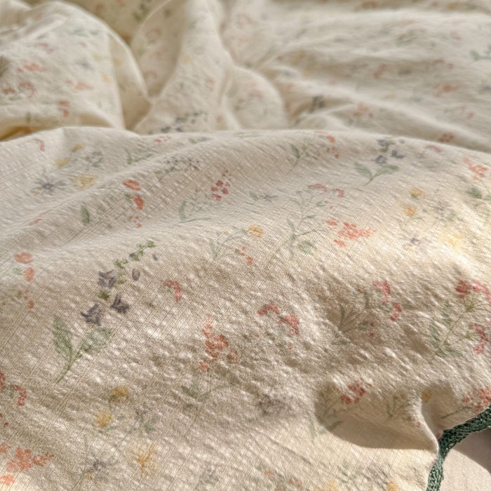 91家纺网 家纺一手货源 找家纺 优承佳生活馆 2026新款云感双层纱抗菌夏被夏凉被空调被 浅草花语