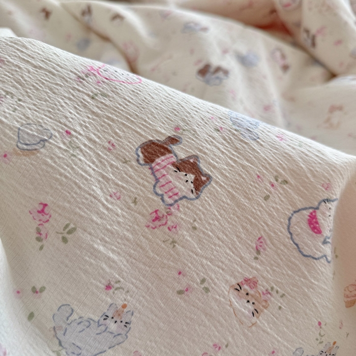 91家纺网 家纺一手货源 找家纺 优承佳生活馆 2026新款云感双层纱抗菌夏被夏凉被空调被 萌宠乐园