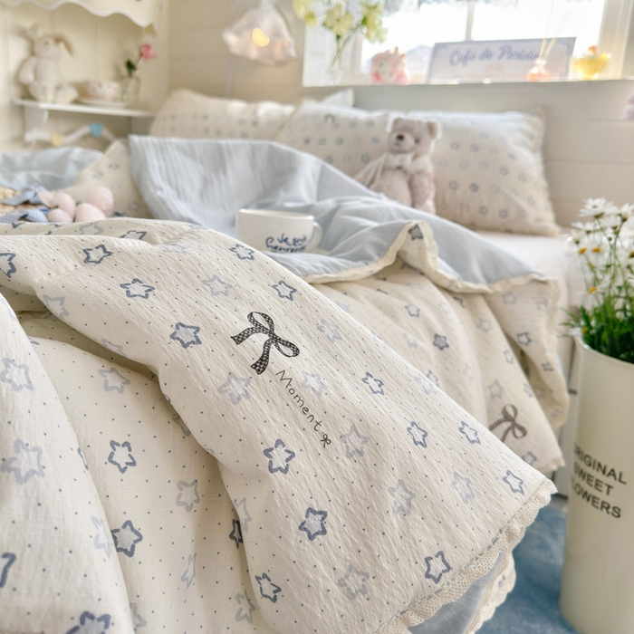 91家纺网 家纺一手货源 找家纺 优承佳生活馆 2026新款云感双层纱抗菌夏被夏凉被空调被 相思蓝韵