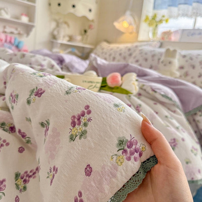 91家纺网 家纺一手货源 找家纺 优承佳生活馆 2026新款云感双层纱抗菌夏被夏凉被空调被 粉紫绮梦