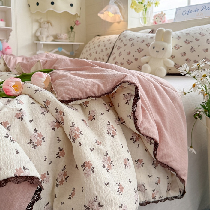 91家纺网 家纺一手货源 找家纺 优承佳生活馆 2026新款云感双层纱抗菌夏被夏凉被空调被 花枝语