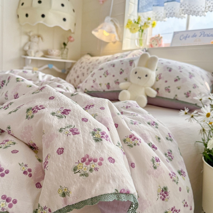 91家纺网 家纺一手货源 找家纺 优承佳生活馆 2026新款云感双层纱抗菌夏被夏凉被空调被 粉紫绮梦