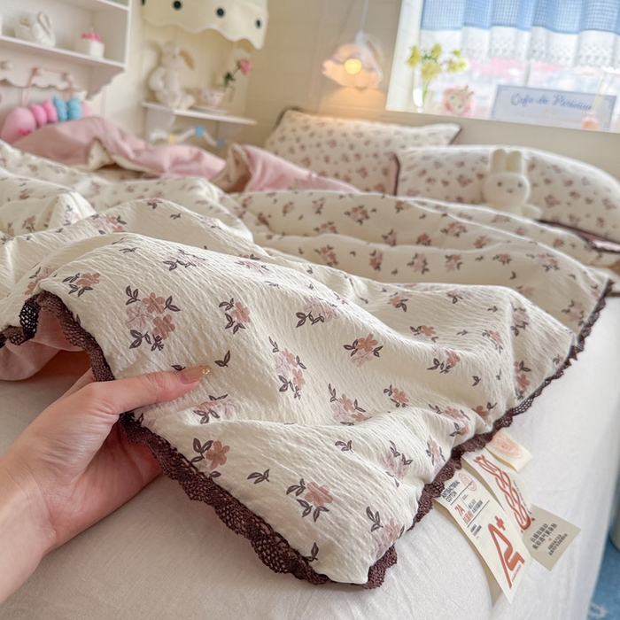 91家纺网 家纺一手货源 找家纺 优承佳生活馆 2026新款云感双层纱抗菌夏被夏凉被空调被 花枝语