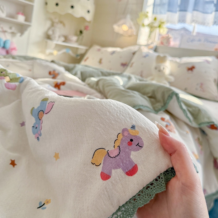 91家纺网 家纺一手货源 找家纺 优承佳生活馆 2026新款云感双层纱抗菌夏被夏凉被空调被 欢乐木马