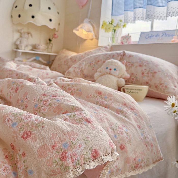 91家纺网 家纺一手货源 找家纺 优承佳生活馆 2026新款云感双层纱抗菌夏被夏凉被空调被 相思粉韵