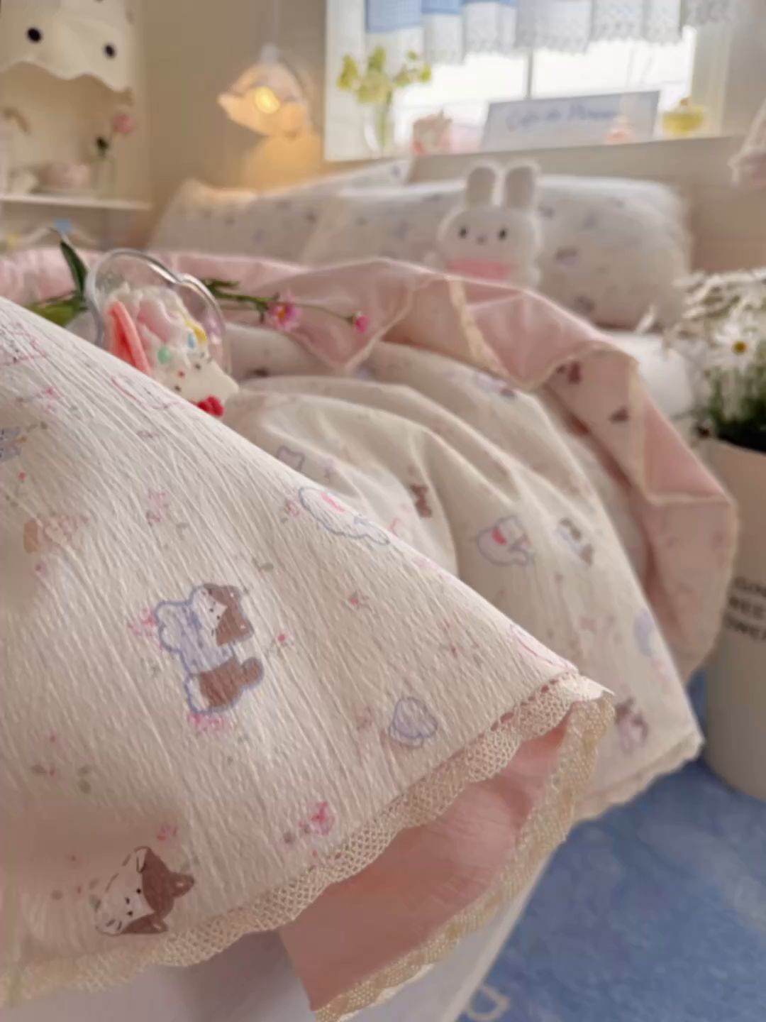 91家纺网 家纺一手货源 找家纺 优承佳生活馆 2026新款云感双层纱抗菌夏被夏凉被空调被 萌宠乐园