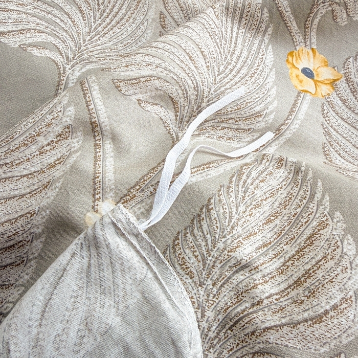 91家纺网 家纺一手货源 找家纺 黛妮雅 2026新款AB版全棉印花单被套床单枕套 送买家秀 金叶疏影