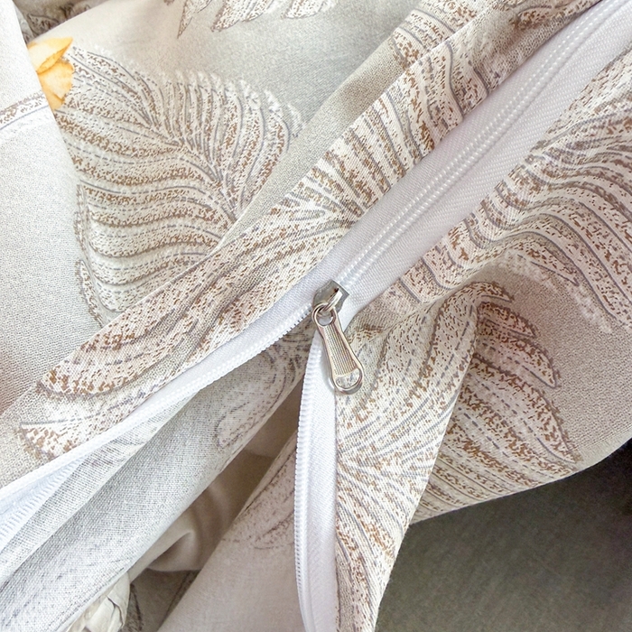 91家纺网 家纺一手货源 找家纺 黛妮雅 2026新款AB版全棉印花单被套床单枕套 送买家秀 金叶疏影