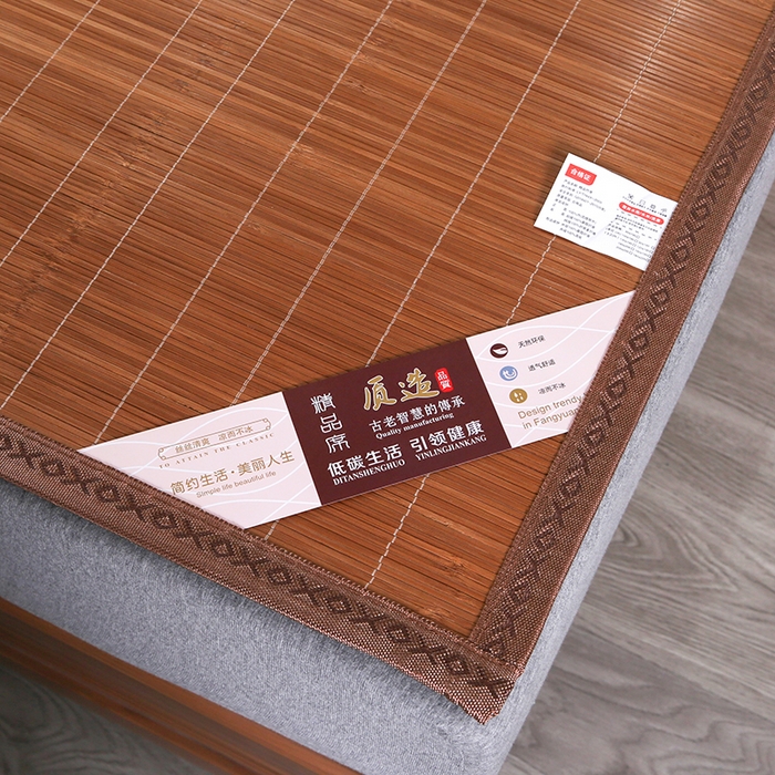 91家纺网 家纺一手货源 找家纺 鸣创 2026新款竹席凉席冰丝席碳化双面竹凉席草席藤席 精品碳化