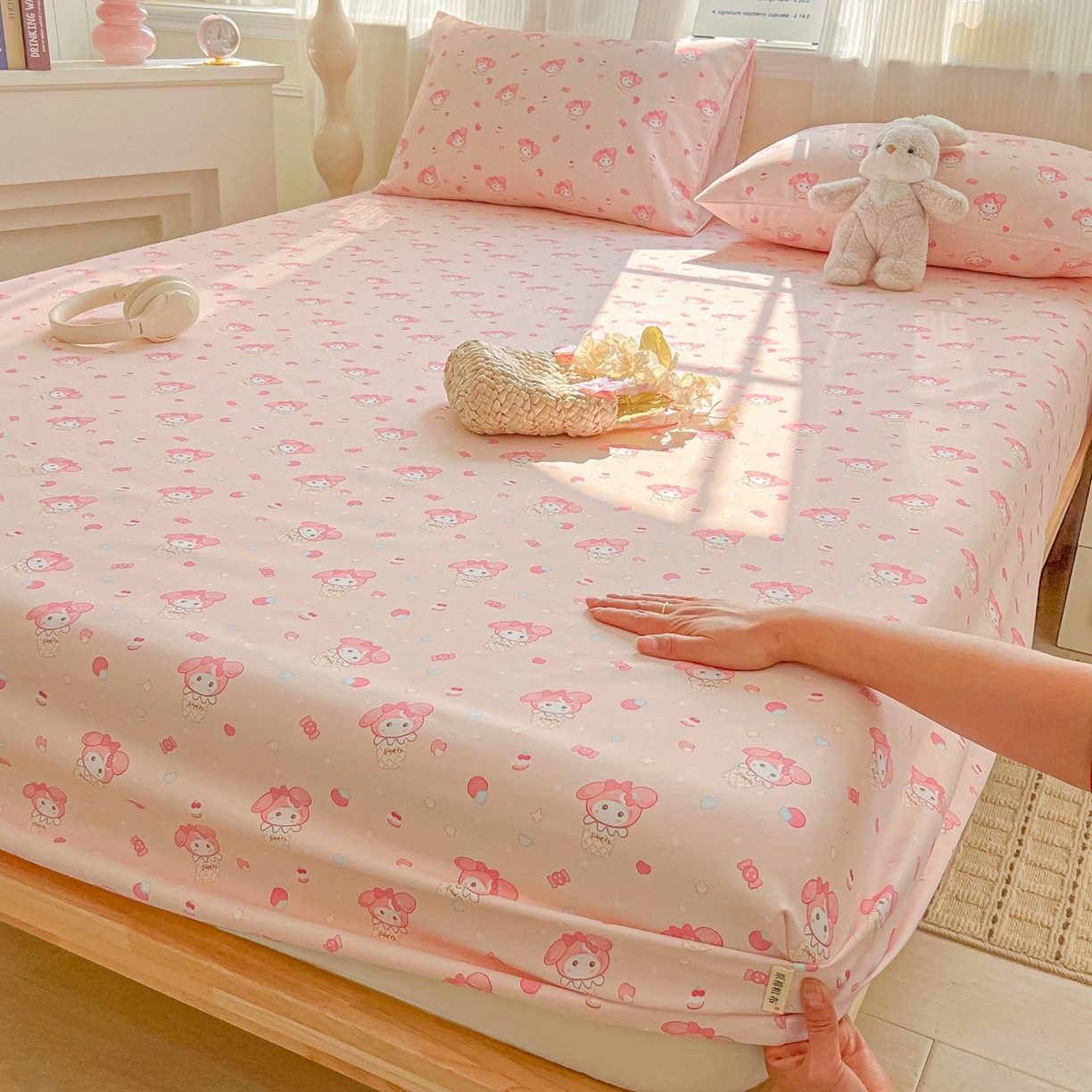 91家纺网 家纺一手货源 找家纺 （总）韩巢家纺 2026新款老粗布床笠春夏季凉席席子热销款防滑床笠单件