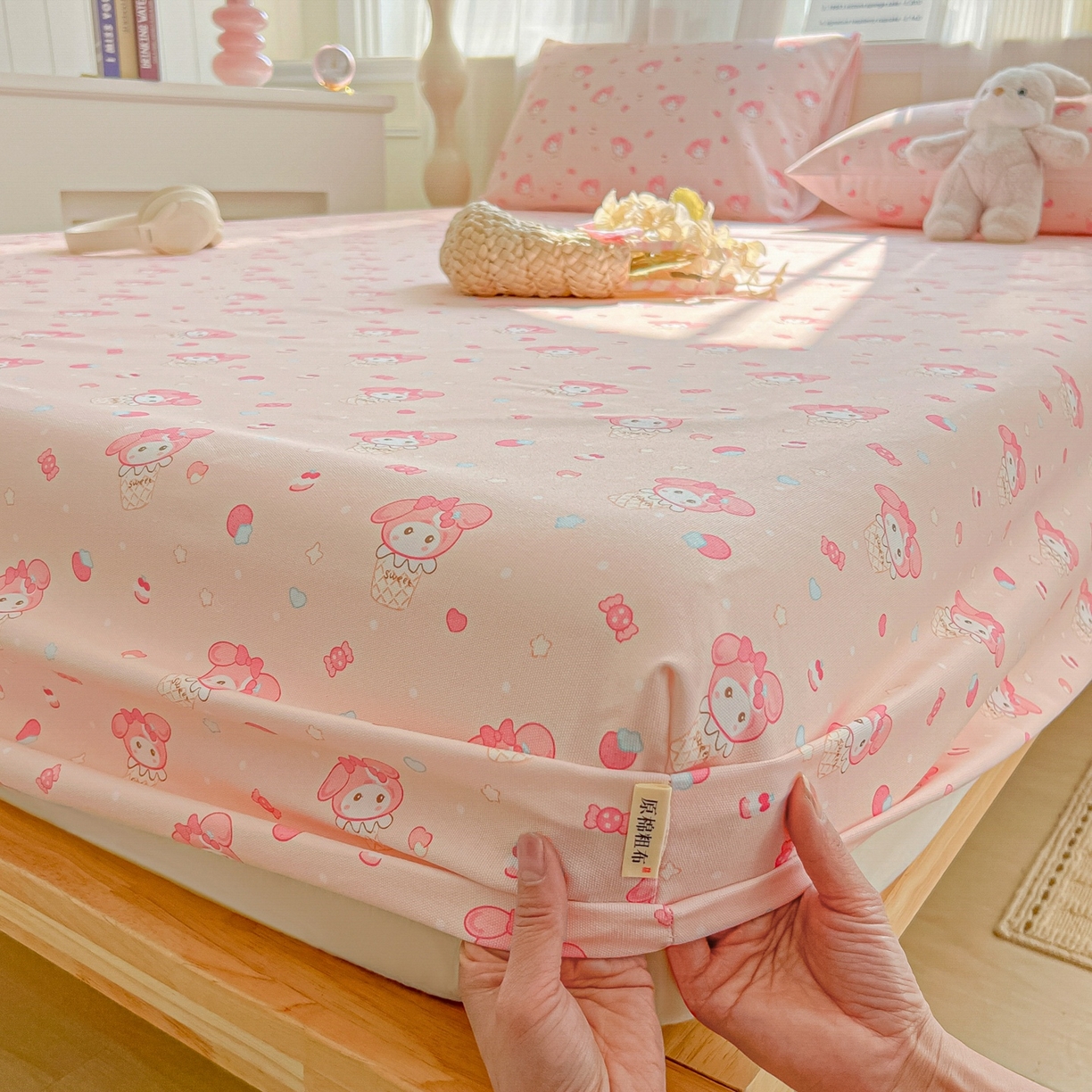 91家纺网 家纺一手货源 找家纺 （总）韩巢家纺 2026新款老粗布床笠春夏季凉席席子热销款防滑床笠单件