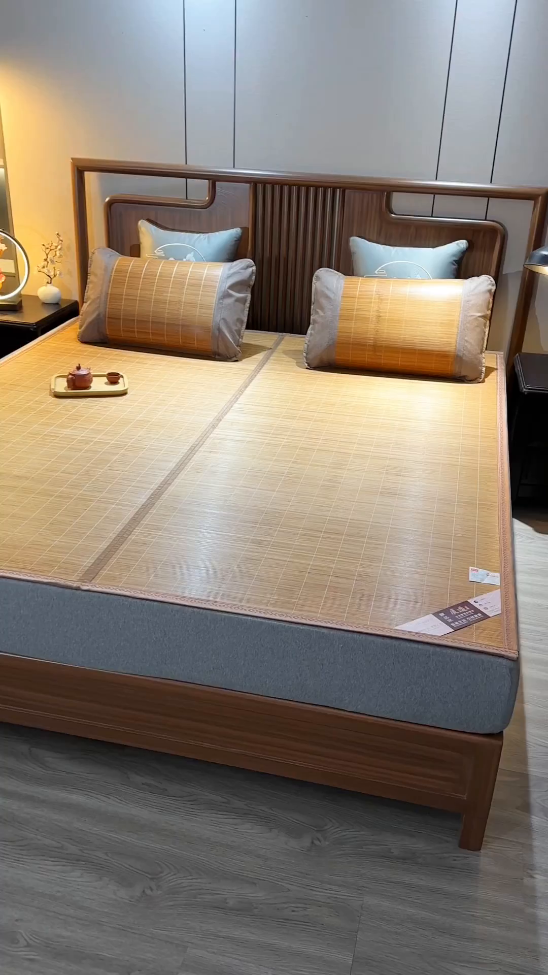 91家纺网 家纺一手货源 找家纺 鸣创 2026新款竹席凉席冰丝席碳化双面竹凉席草席藤席 精品碳化