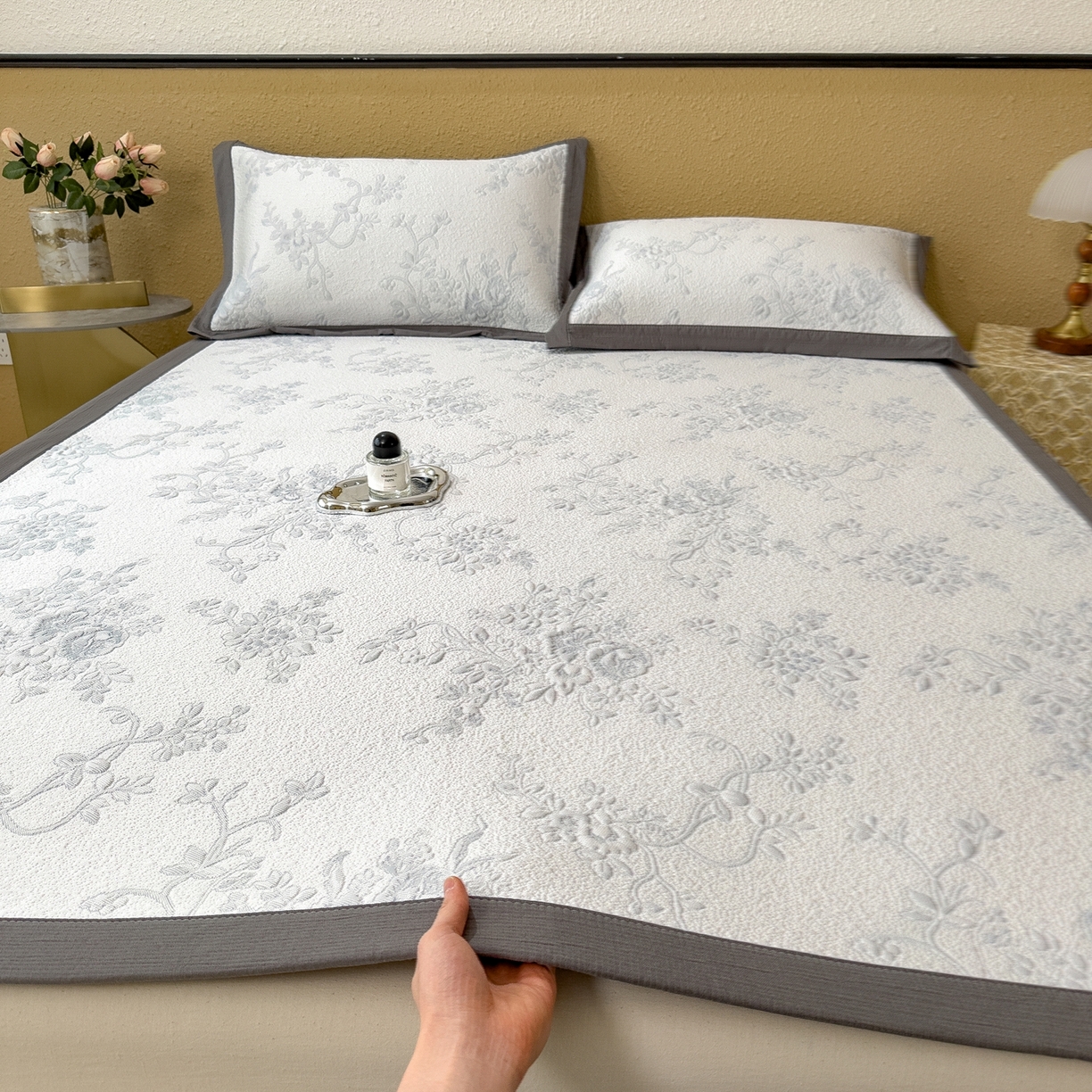 91家纺网 家纺一手货源 找家纺 （总）孩子王家纺 2026新款夏天冰丝A类母婴级凉感值过0.21冰豆豆家用凉席子夏季-思琳娜