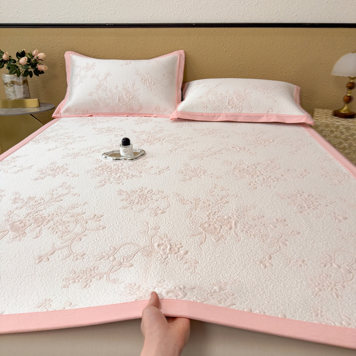 孩子王家纺 2026新款夏天冰丝A类母婴级凉感值过0.21冰豆豆家用凉席子夏季-思琳娜 思琳娜-冰粉