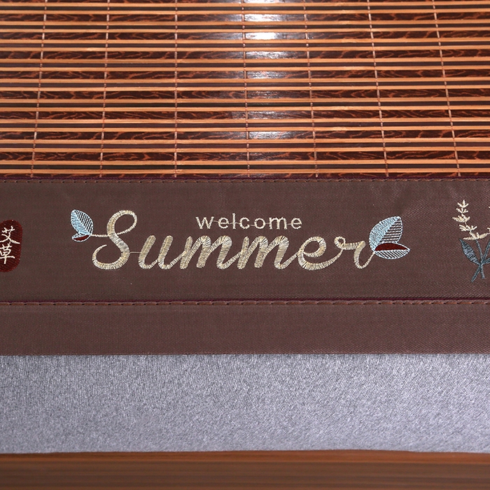 91家纺网 家纺一手货源 找家纺 鸣创 2026新款竹席凉席冰丝席碳化双面竹凉席草席藤席 一帆风顺