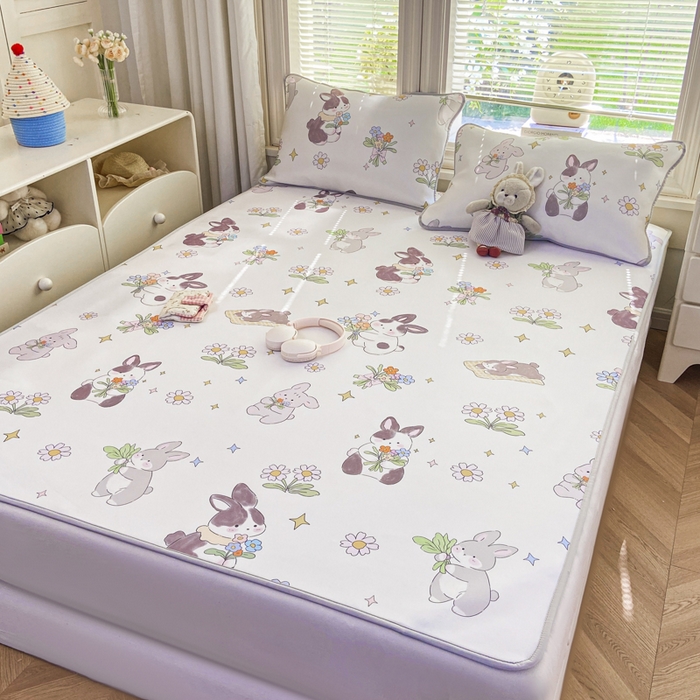 麋兔 2026新款凉感小冰皮软席席子凉席 花信兔语