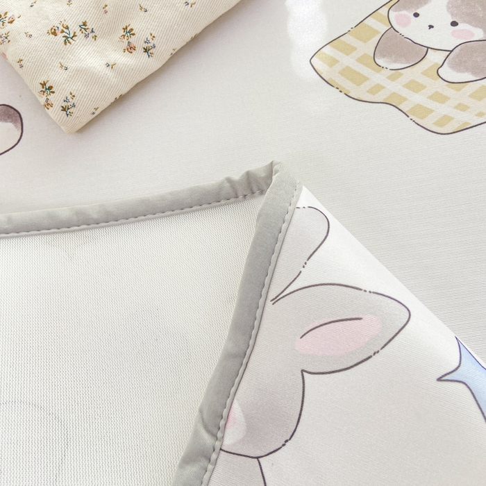 91家纺网 家纺一手货源 找家纺 麋兔 2026新款凉感小冰皮软席席子凉席 花信兔语