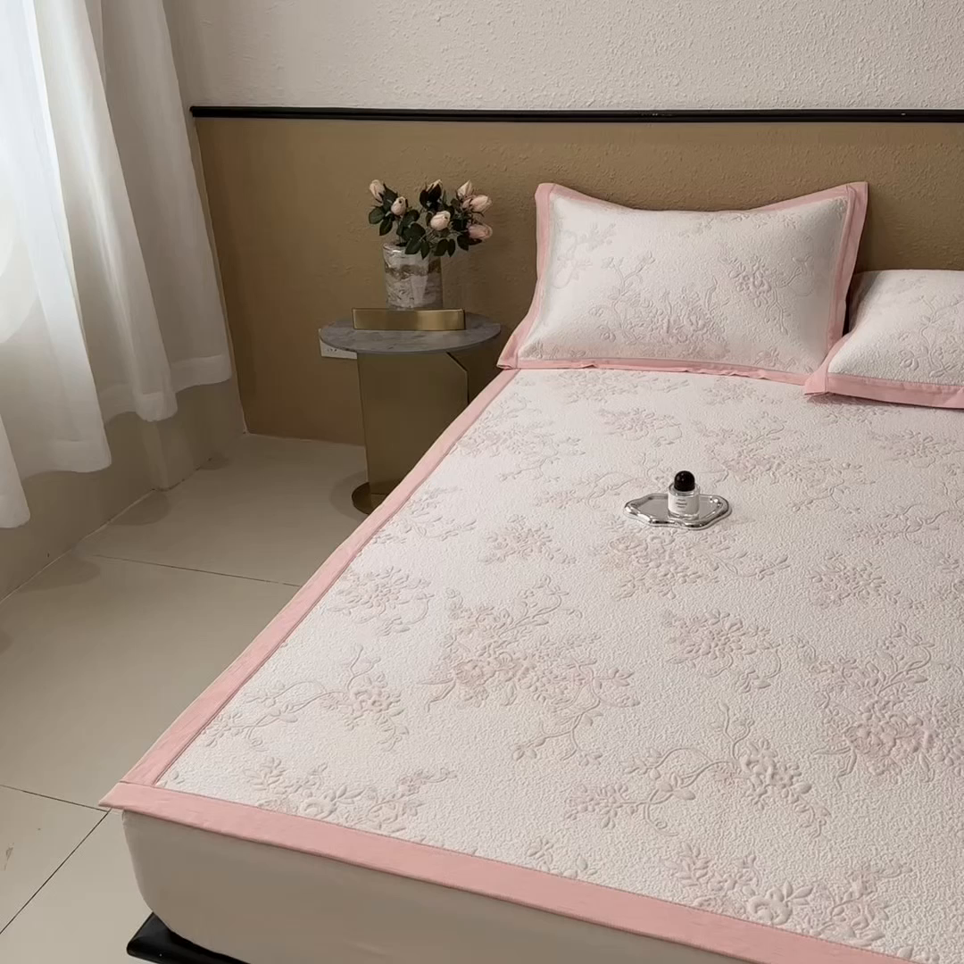 91家纺网 家纺一手货源 找家纺 孩子王家纺 2026新款夏天冰丝A类母婴级凉感值过0.21冰豆豆家用凉席子夏季-思琳娜 思琳娜-冰粉