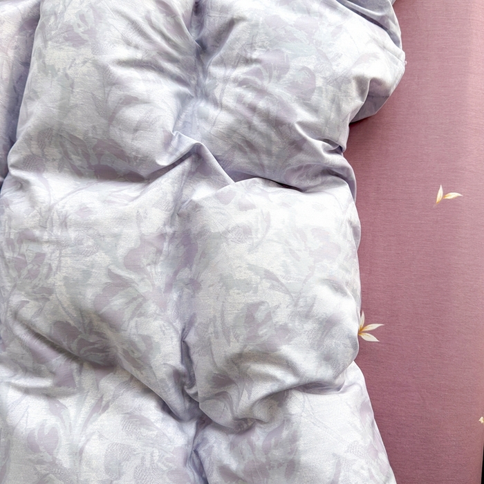 91家纺网 家纺一手货源 找家纺 黛妮雅 2026新款AB版全棉印花单被套床单枕套 送买家秀 紫雾花影