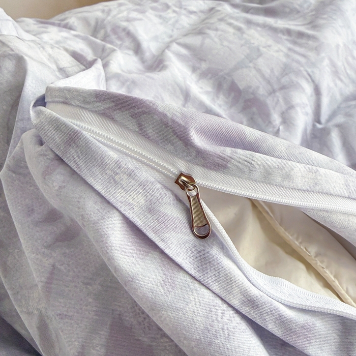 91家纺网 家纺一手货源 找家纺 黛妮雅 2026新款AB版全棉印花单被套床单枕套 送买家秀 紫雾花影