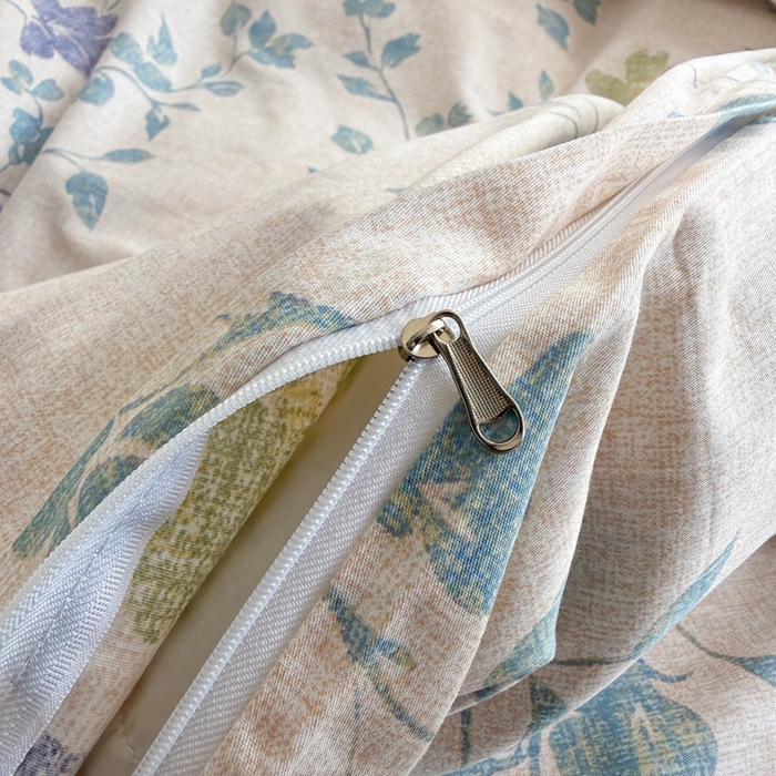 91家纺网 家纺一手货源 找家纺 黛妮雅 2026新款AB版全棉印花单被套床单枕套 送买家秀 花间蓝