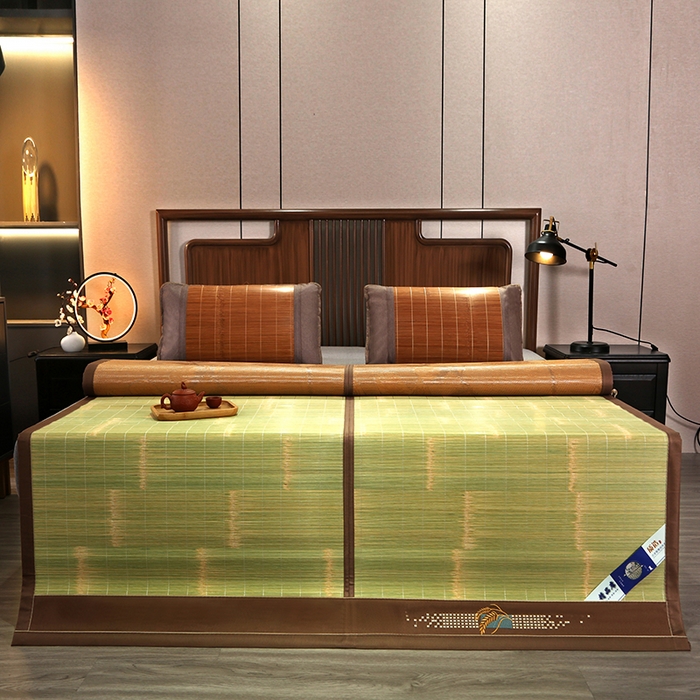 91家纺网 家纺一手货源 找家纺 鸣创 2026新款竹席凉席冰丝席碳化双面竹凉席草席藤席 清凉一夏