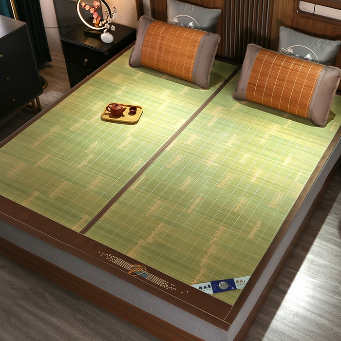 91家纺网 家纺一手货源 找家纺 鸣创 2026新款竹席凉席冰丝席碳化双面竹凉席草席藤席 清凉一夏