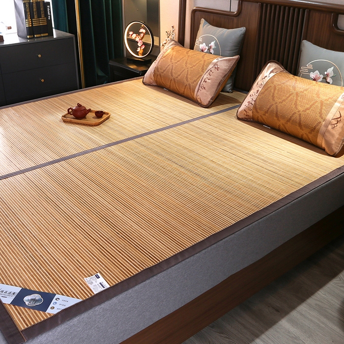 91家纺网 家纺一手货源 找家纺 鸣创 2026新款竹席凉席冰丝席碳化双面竹凉席草席藤席 亲肤雅韵