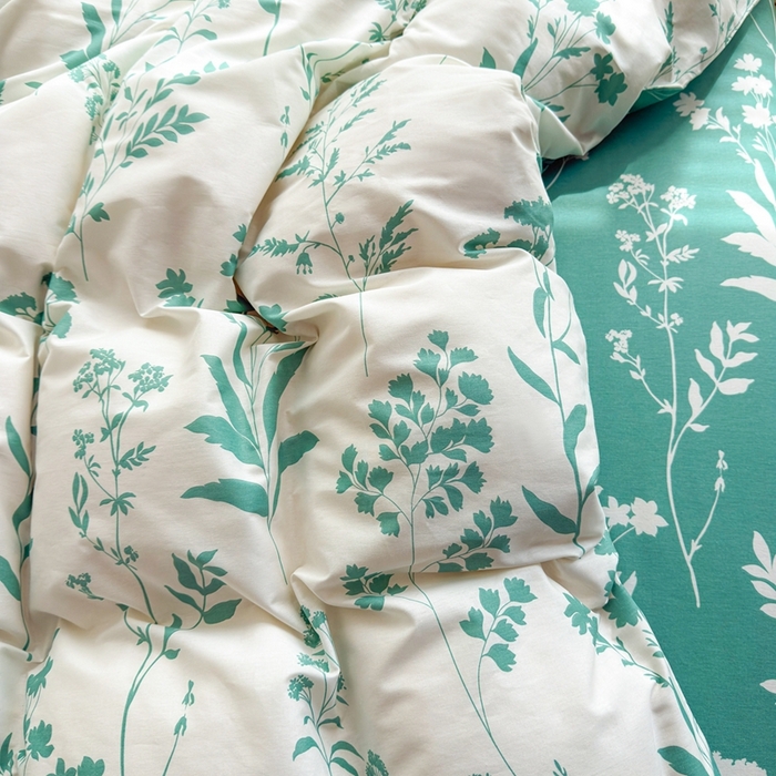 91家纺网 家纺一手货源 找家纺 黛妮雅 2026新款AB版全棉印花单被套床单枕套 送买家秀 青枝绿叶