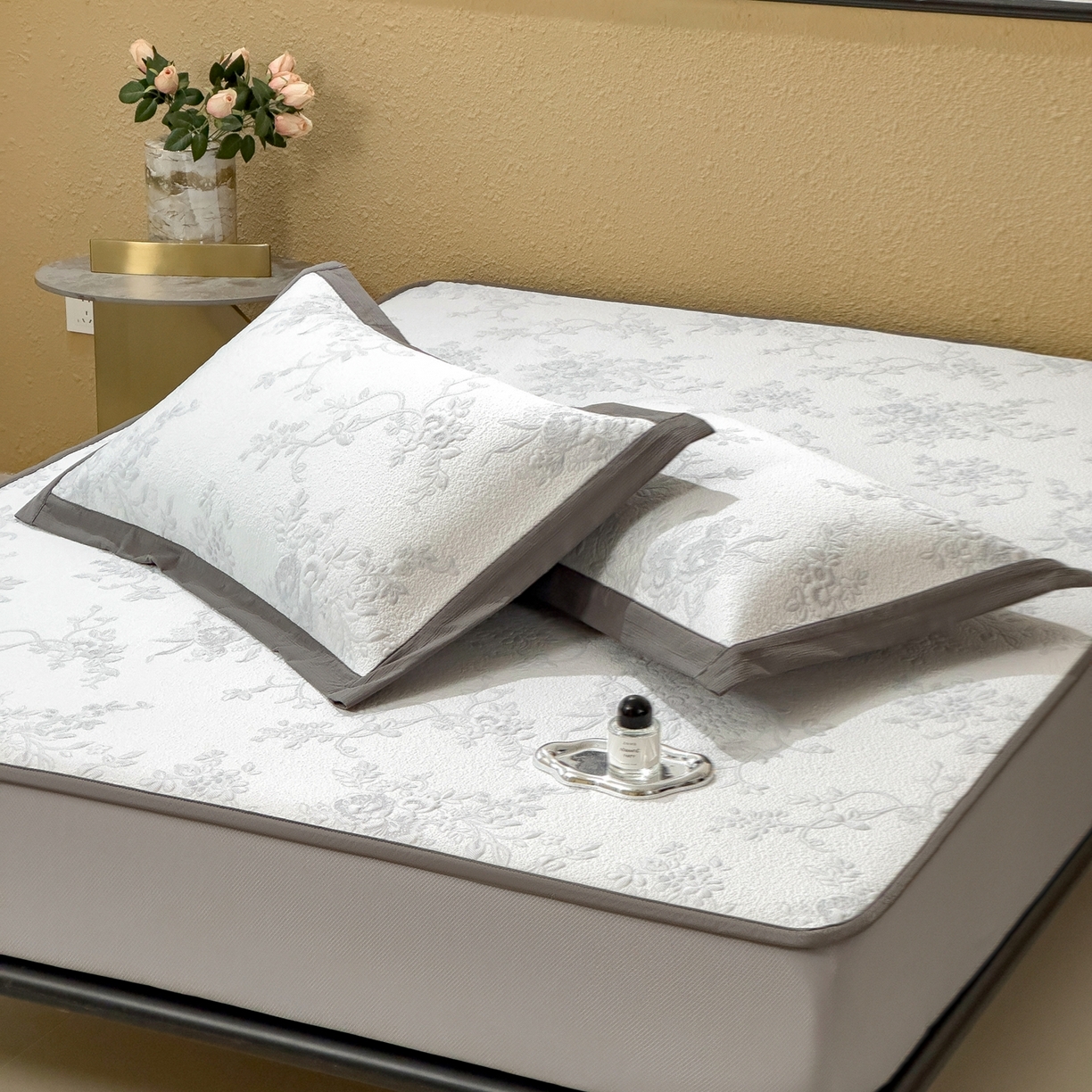 91家纺网 家纺一手货源 找家纺 孩子王家纺 2026新款夏天冰丝A类母婴级凉感值过0.21冰豆豆家用凉席子夏季-思琳娜 思琳娜-淡蓝