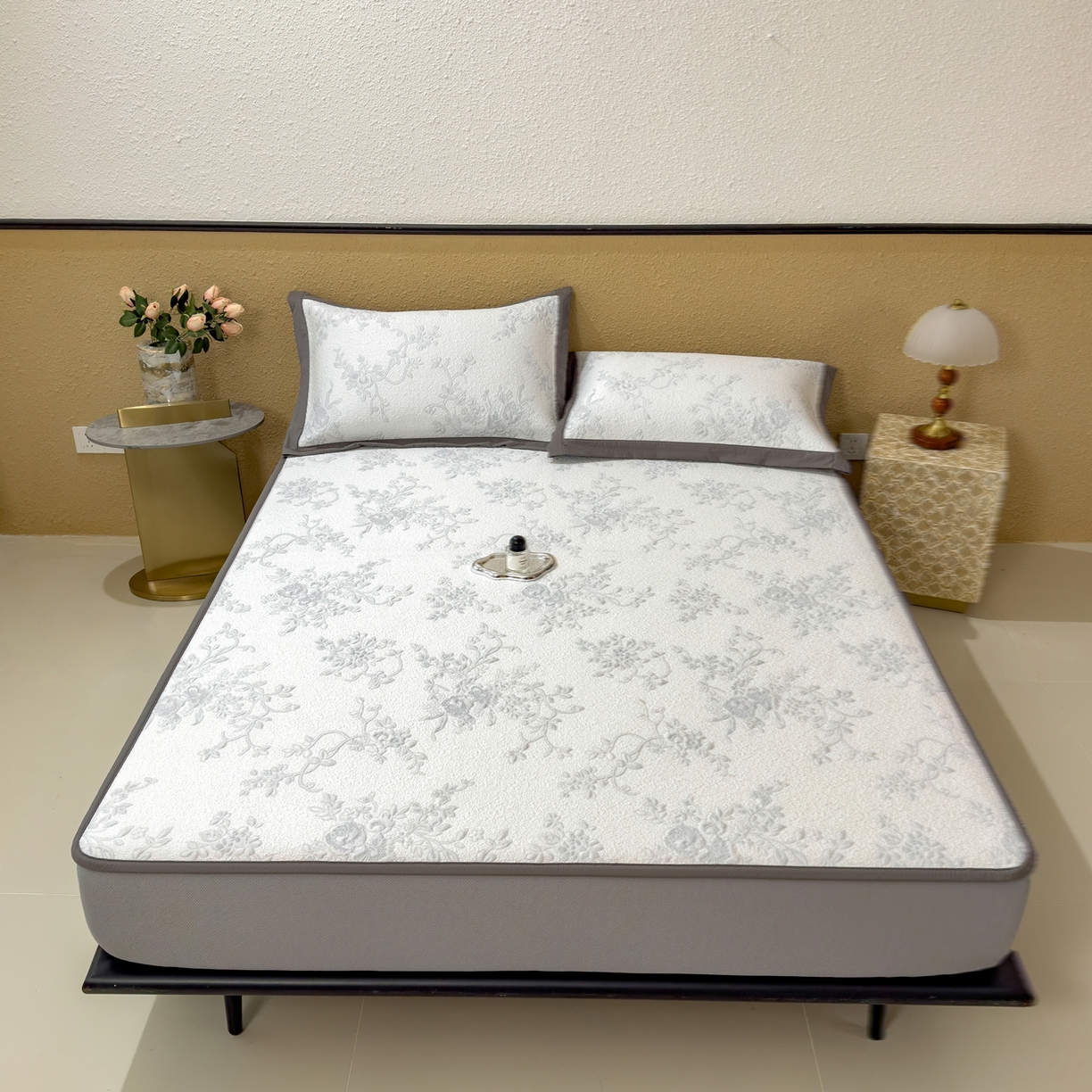 91家纺网 家纺一手货源 找家纺 孩子王家纺 2026新款夏天冰丝A类母婴级凉感值过0.21冰豆豆家用凉席子夏季-思琳娜 思琳娜-淡蓝