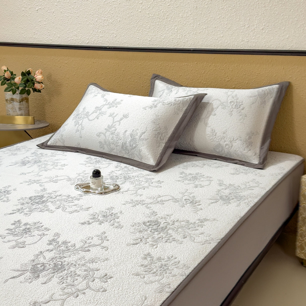 91家纺网 家纺一手货源 找家纺 孩子王家纺 2026新款夏天冰丝A类母婴级凉感值过0.21冰豆豆家用凉席子夏季-思琳娜 思琳娜-淡蓝