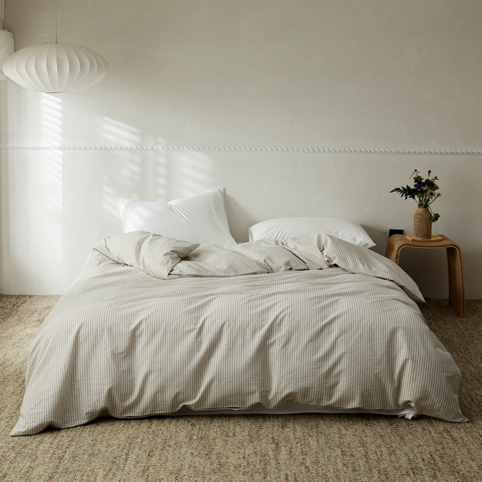 91家纺网 家纺一手货源 找家纺 （总）棉眠 2026新款调色盘全棉纯棉水洗棉混搭单品系列-条纹单被套