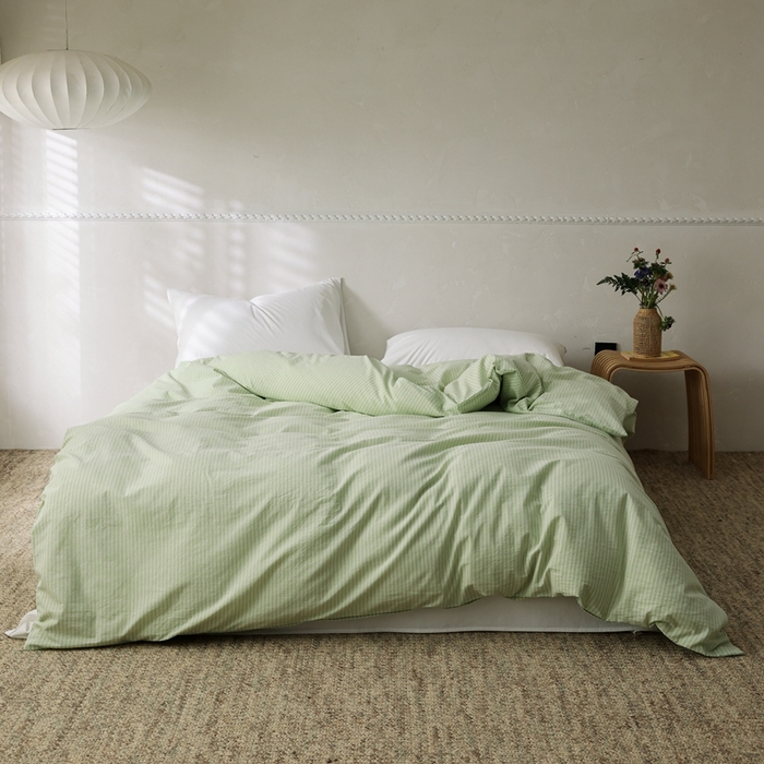 91家纺网 家纺一手货源 找家纺 （总）棉眠 2026新款调色盘全棉纯棉水洗棉混搭单品系列-条纹单被套