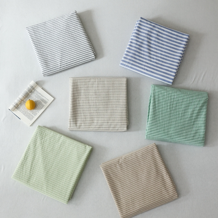 91家纺网 家纺一手货源 找家纺 棉眠 2026新款调色盘全棉纯棉水洗棉混搭单品系列-条纹单被套 组合图仅供展示不可下单