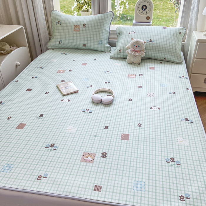 91家纺网 家纺一手货源 找家纺 麋兔 2026新款凉感小冰皮软席席子凉席 青禾小方