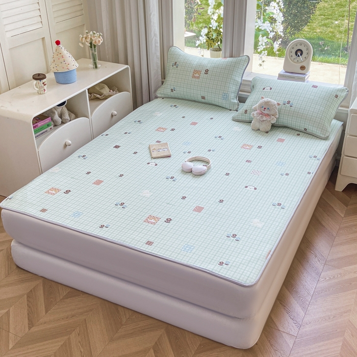 91家纺网 家纺一手货源 找家纺 麋兔 2026新款凉感小冰皮软席席子凉席 青禾小方